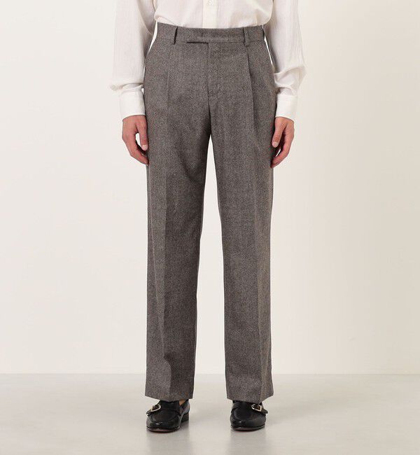 TOMORROWLAND BUYING WEAR「PT TORINO QUINDICI ウールヘリンボーン 1プリーツスラックス」|スラックス|