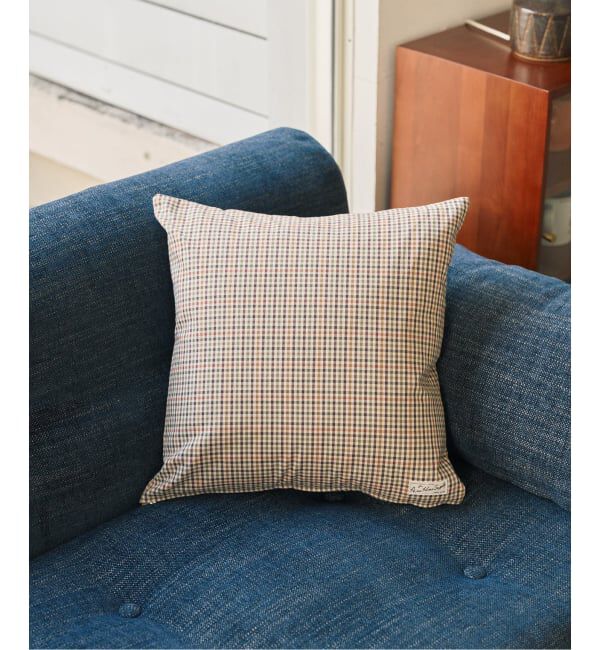 ACME「CHECK CUSHION COVER　クッションカバー45cm」|クッション・クッションカバー|ベージュ