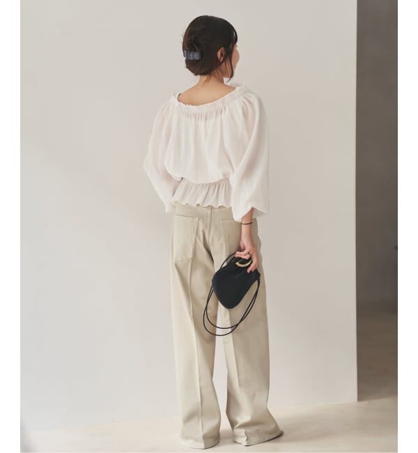 Plage「Healthy denim / ヘルシーデニム 別注 WIDE デニムパンツ(ベージュ)」|デニム|