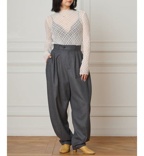 IENA LA BOUCLE「IENA LA BOUCLE ダイヤチュールカットソー」|Tシャツ・カットソー|