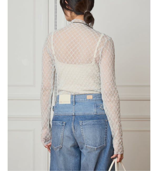 IENA LA BOUCLE「IENA LA BOUCLE ダイヤチュールカットソー」|Tシャツ・カットソー|
