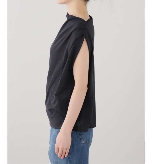 IENA LA BOUCLE「HAKUJI ハクジ crape jersey asym Tシャツ H232617」|Tシャツ・カットソー|