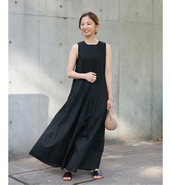VERMEIL par iena「《予約》ピンタックノースリーブワンピース」|ワンピース|