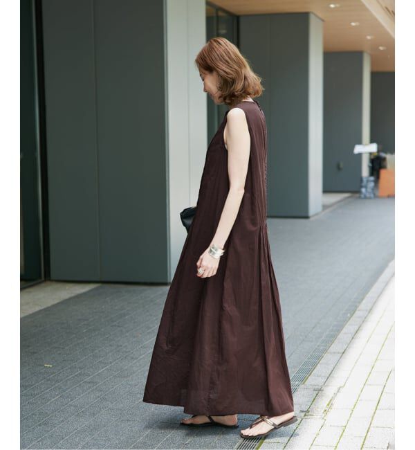 VERMEIL par iena「《予約》ピンタックノースリーブワンピース」|ワンピース|
