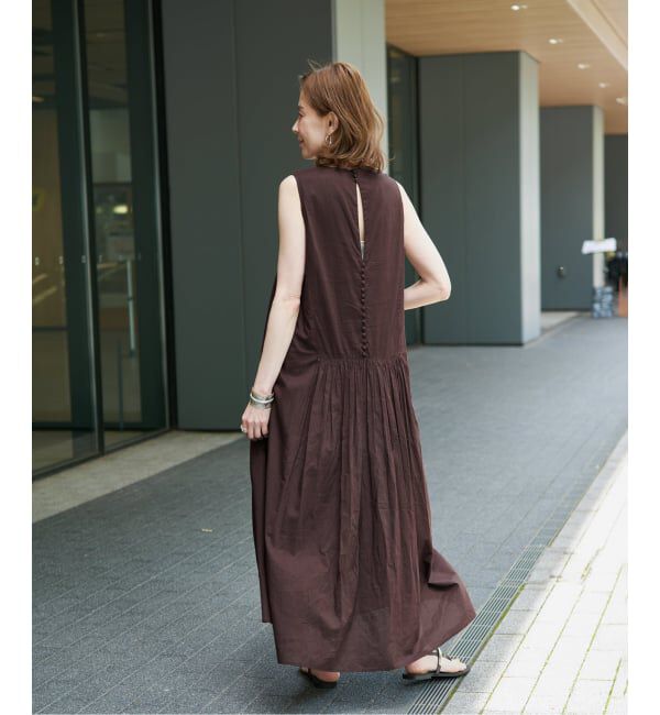 VERMEIL par iena「《予約》ピンタックノースリーブワンピース」|ワンピース|