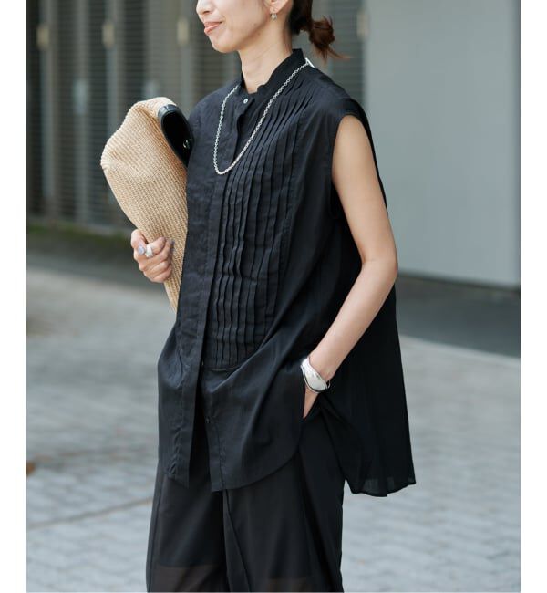 VERMEIL par iena「《予約》ピンタックノースリーブブラウス」|シャツ・ブラウス|
