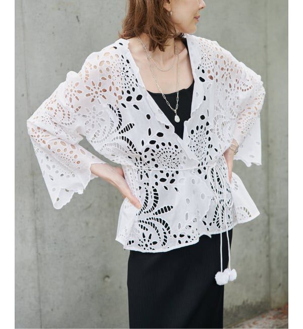 VERMEIL par iena「《予約》シフリー刺繍ブラウス」|シャツ・ブラウス|ホワイト