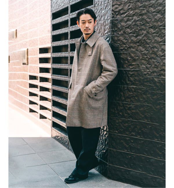 EDIFICE「MACKINTOSH(マッキントッシュ) 別注 HUMBIE/ハンビー SL "グレンチェック"」|ステンカラーコート|