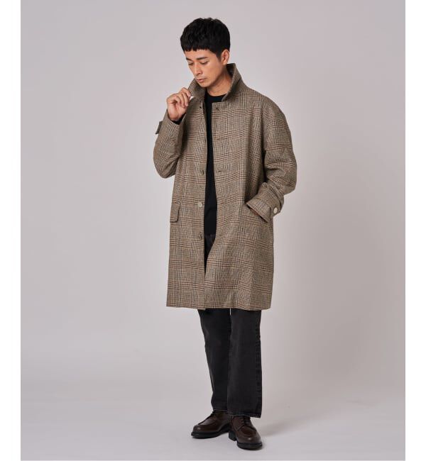 EDIFICE「MACKINTOSH(マッキントッシュ) 別注 HUMBIE/ハンビー SL "グレンチェック"」|ステンカラーコート|