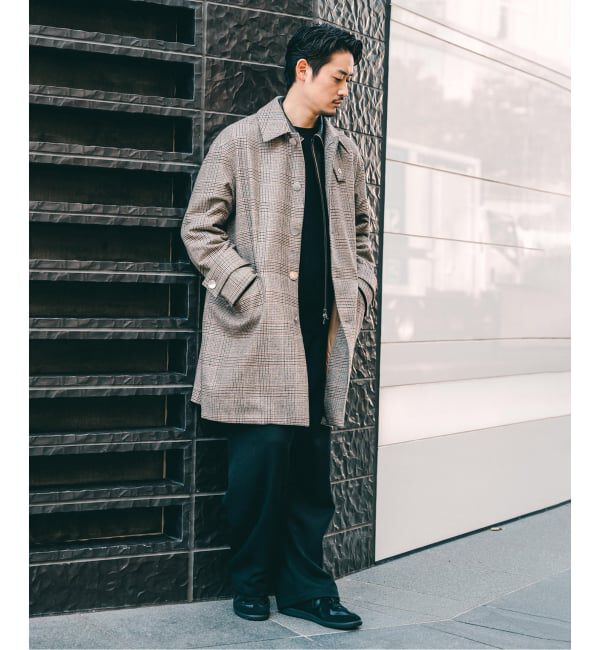EDIFICE「MACKINTOSH(マッキントッシュ) 別注 HUMBIE/ハンビー SL "グレンチェック"」|ステンカラーコート|