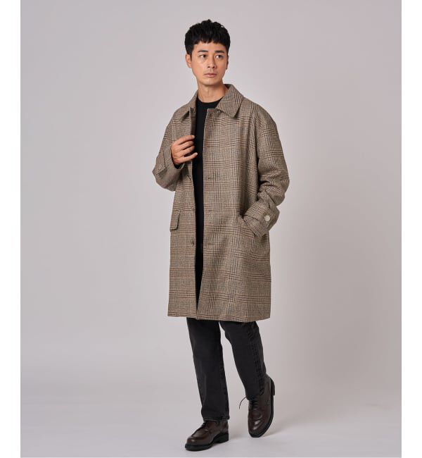 EDIFICE「MACKINTOSH(マッキントッシュ) 別注 HUMBIE/ハンビー SL "グレンチェック"」|ステンカラーコート|