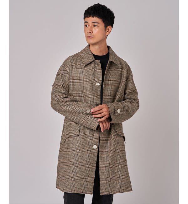 EDIFICE「MACKINTOSH(マッキントッシュ) 別注 HUMBIE/ハンビー SL "グレンチェック"」|ステンカラーコート|