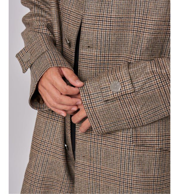 EDIFICE「MACKINTOSH(マッキントッシュ) 別注 HUMBIE/ハンビー SL "グレンチェック"」|ステンカラーコート|