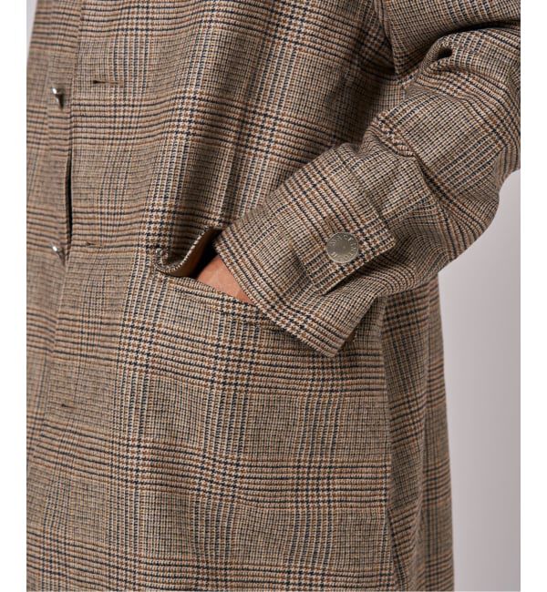 EDIFICE「MACKINTOSH(マッキントッシュ) 別注 HUMBIE/ハンビー SL "グレンチェック"」|ステンカラーコート|
