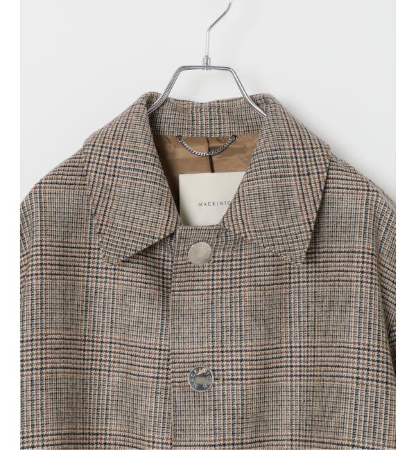 EDIFICE「MACKINTOSH(マッキントッシュ) 別注 HUMBIE/ハンビー SL "グレンチェック"」|ステンカラーコート|