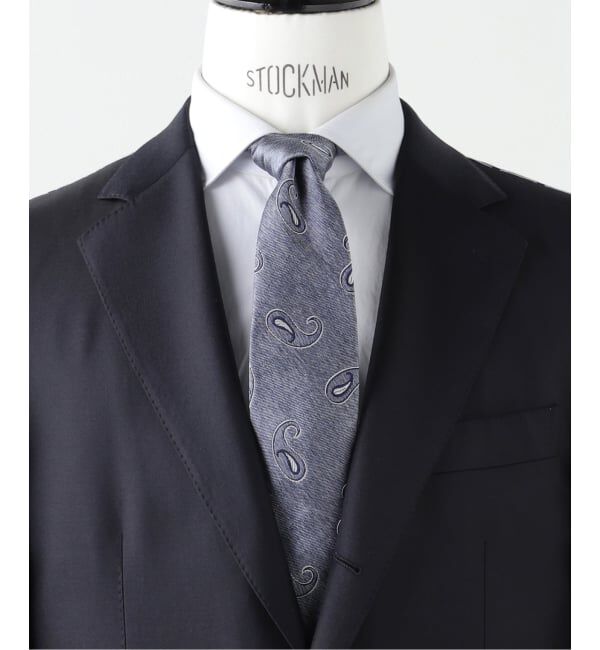 EDIFICE「FRANCO BASSI (フランコ バッシ) Melange Paisley タイ」|ネクタイ・蝶ネクタイ|ネイビー B