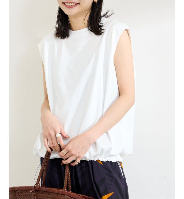 JOURNAL STANDARD「《追加2》シャーリングノースリーブＴシャツ」|Tシャツ・カットソー|