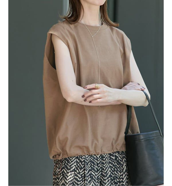 JOURNAL STANDARD「《追加2》シャーリングノースリーブＴシャツ」|Tシャツ・カットソー|