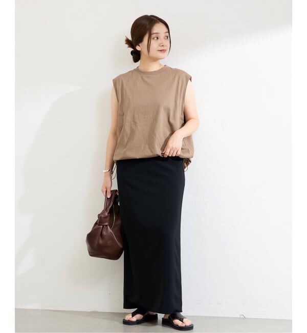 JOURNAL STANDARD「《追加2》シャーリングノースリーブＴシャツ」|Tシャツ・カットソー|