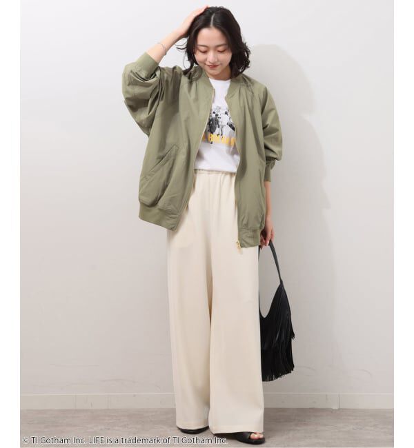 JOURNAL STANDARD relume「《追加》［手洗い可］ウォッシャブルナイロンダブルジップMA-1」|ブルゾン・スタジャン|