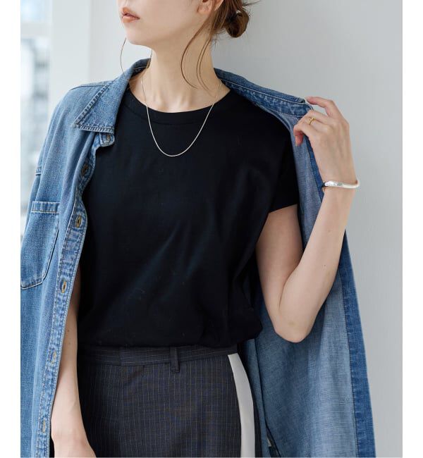 JOURNAL STANDARD「《追加》汗ジミ防止ナノシアコンパクトTシャツ」|Tシャツ・カットソー|ブラック