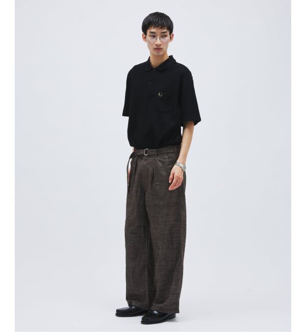 JOURNAL STANDARD「リネン ライク デニム ベルテッド パンツ」|カーゴ|