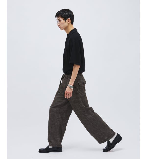 JOURNAL STANDARD「リネン ライク デニム ベルテッド パンツ」|カーゴ|