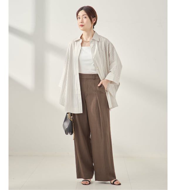 journal standard L'essage「ポプリンストライプ/無地ラウンドシャツ」|シャツ・ブラウス|