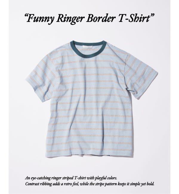 JOURNAL STANDARD「《予約》ファニー リンガー ボーダー Tシャツ 2」|Tシャツ・カットソー|ネイビー C