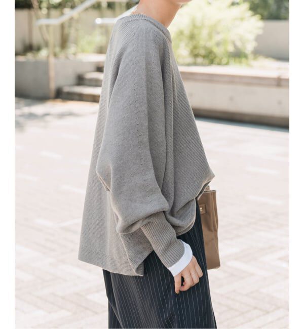 Spick and Span「《追加2》バルキーヤーンドルマンロングリブニット」|ニット・セーター|