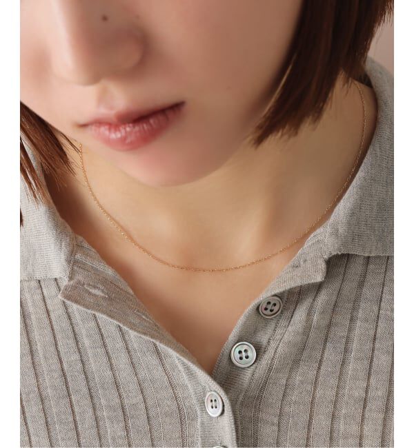 Lilas by Spick&Span「スパイラルアズキチェーン40cmネックレス K10」|ネックレス|