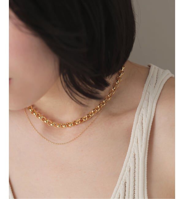 Lilas by Spick&Span「スパイラルアズキチェーン40cmネックレス K10」|ネックレス|