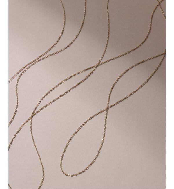 Lilas by Spick&Span「スパイラルアズキチェーン40cmネックレス K10」|ネックレス|