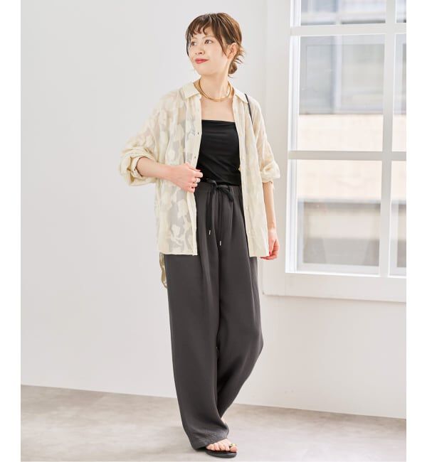 Spick and Span「HYU フラワージャガードシャツ」|シャツ・ブラウス|