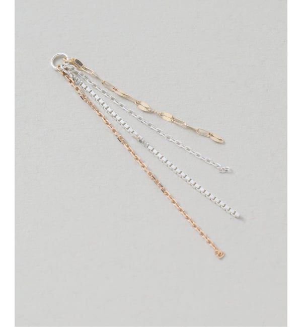 Lilas by Spick&Span「《WEB限定予約》バイカラー2WAYフリンジピアス K10（両耳）」|ピアス|