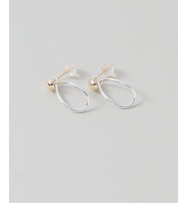 Lilas by Spick&Span「《WEB限定予約》バイカラー2WAYティアドロップピアス K10（両耳）」|ピアス|