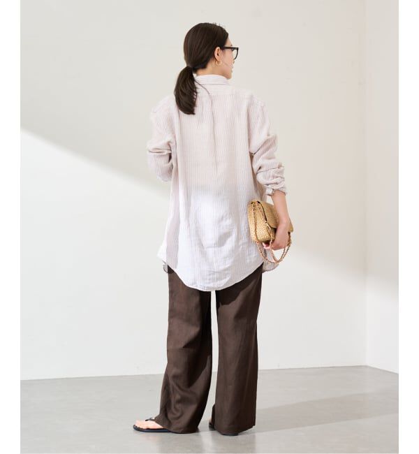 FRAMeWORK「≪予約≫LINEN EASY パンツ」|スラックス|