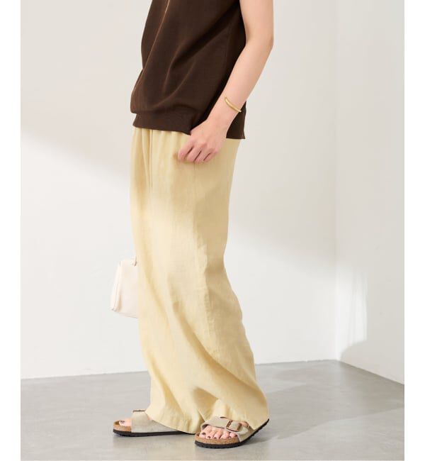 FRAMeWORK「≪予約≫LINEN EASY パンツ」|スラックス|