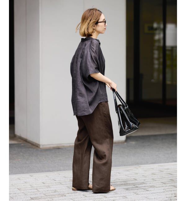 FRAMeWORK「≪予約≫LINEN EASY パンツ」|スラックス|