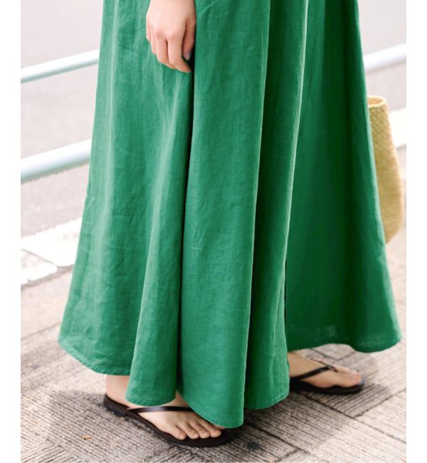 FRAMeWORK「≪予約≫LINEN フレアワンピース」|ワンピース|
