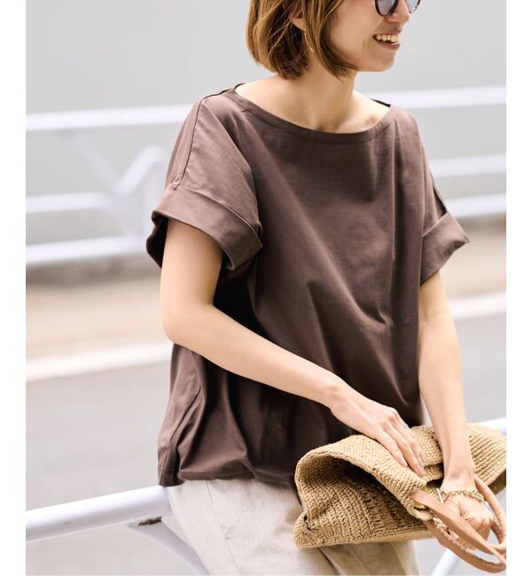 FRAMeWORK「≪予約≫ボートネック裾ドロストプルオーバー」|Tシャツ・カットソー|