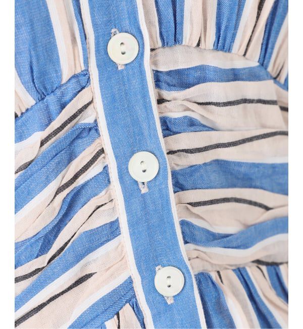 Spick and Span「《WEB限定 / 追加予約》ne Quittez pas Cotton Voile Stripe Waist Gather Dress」|ワンピース|