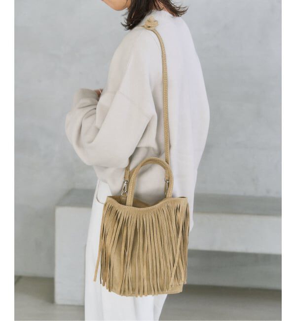  「MILLELA FIRENZE/ミレッラ FRINGE TOTE」|トートバッグ|ベージュ