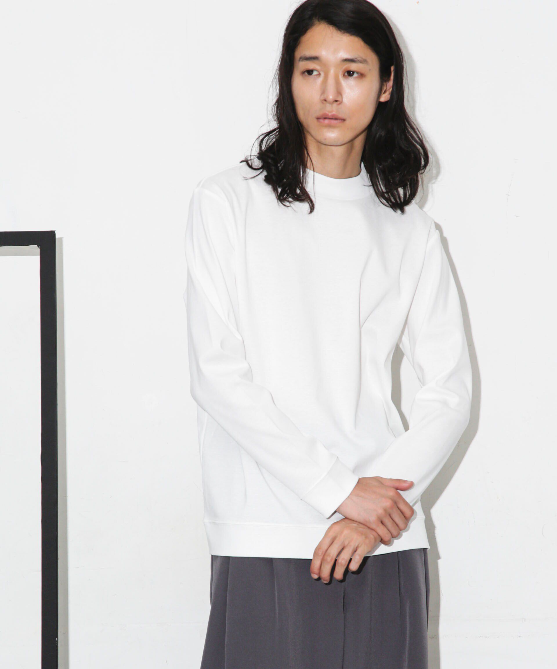nano･universe「「FORMAL JERSEY」モックネックカットソー長袖」|Tシャツ・カットソー|