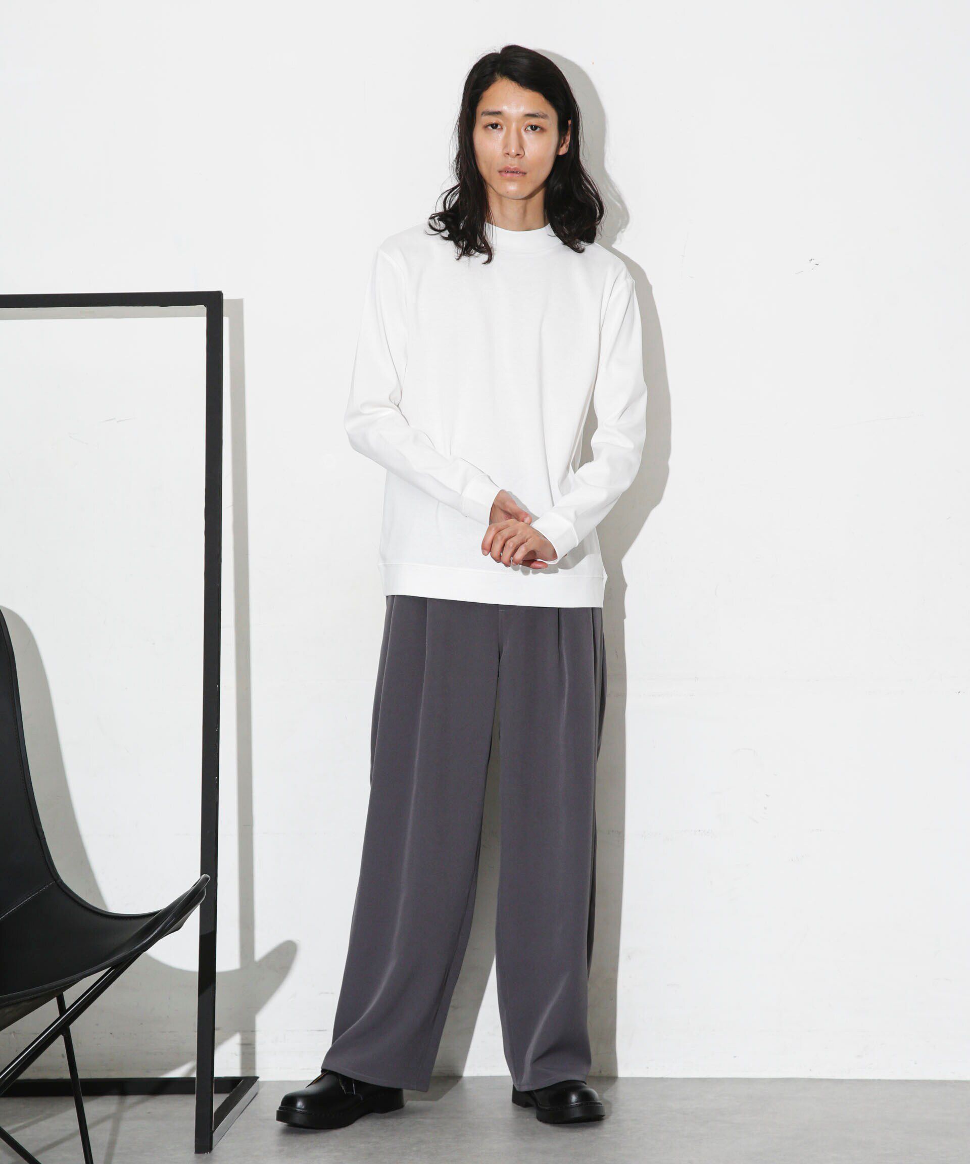 nano･universe「「FORMAL JERSEY」モックネックカットソー長袖」|Tシャツ・カットソー|