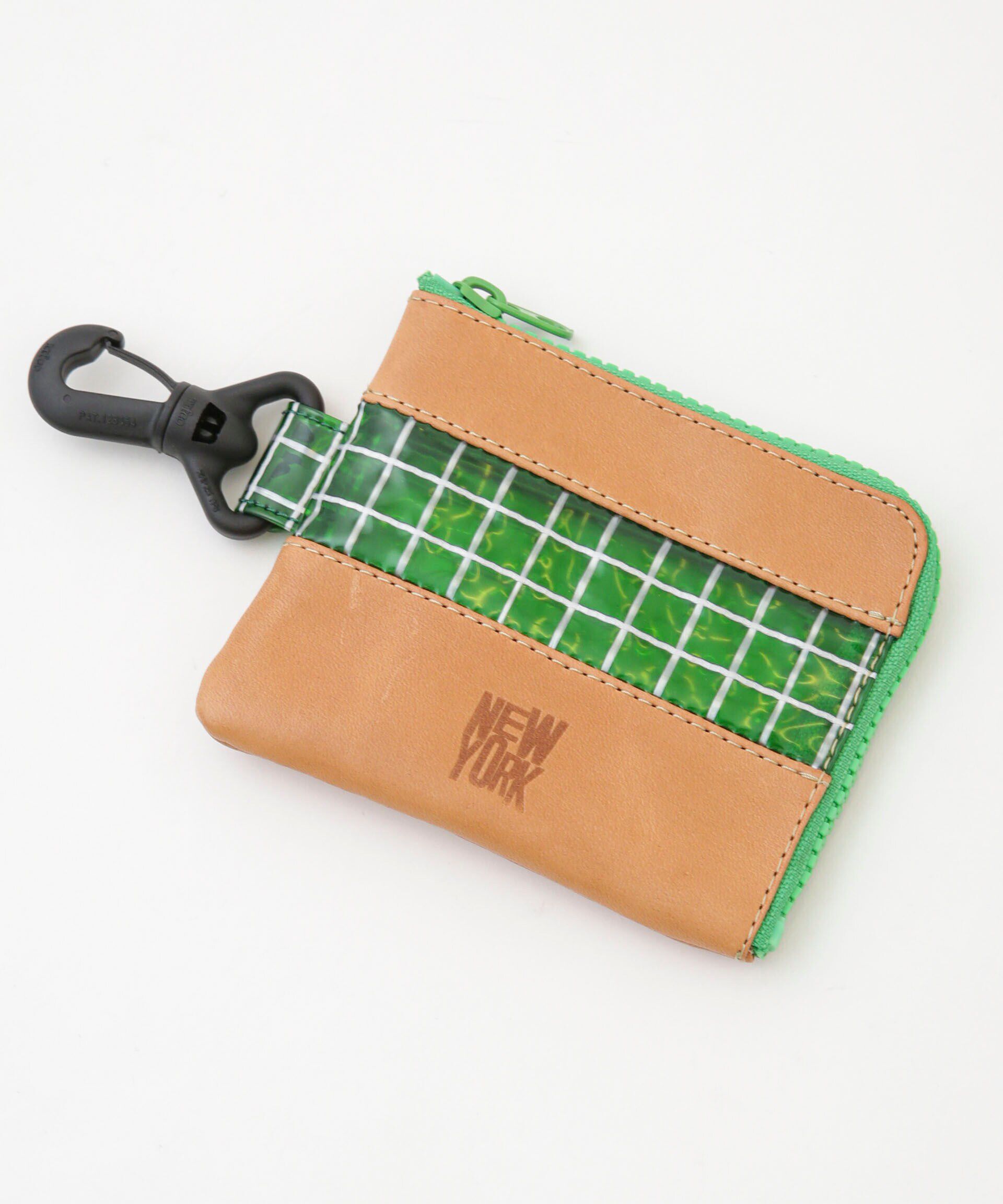 nano･universe「TAMANIWA/別注 NY logo POUCH」|ポーチ|グリーン