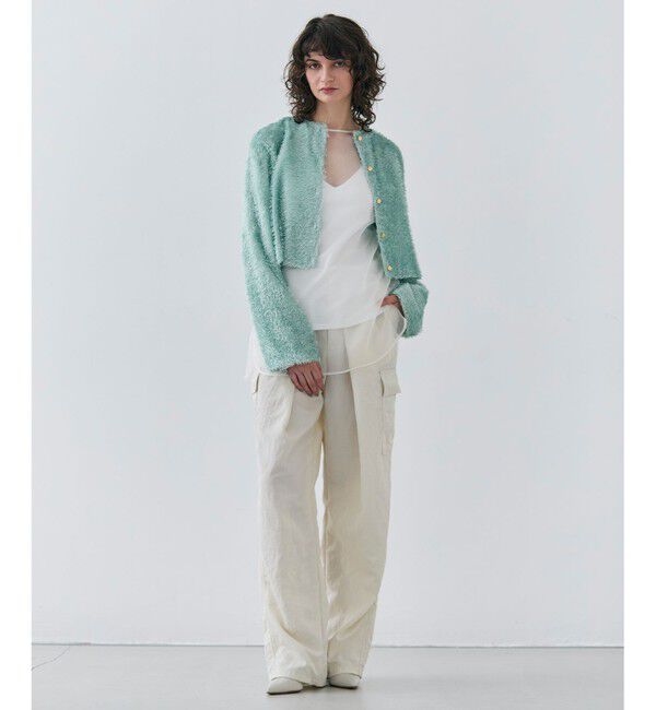 BEIGE,「ERICA / シルクシースルークルーネックブラウス」|シャツ・ブラウス|