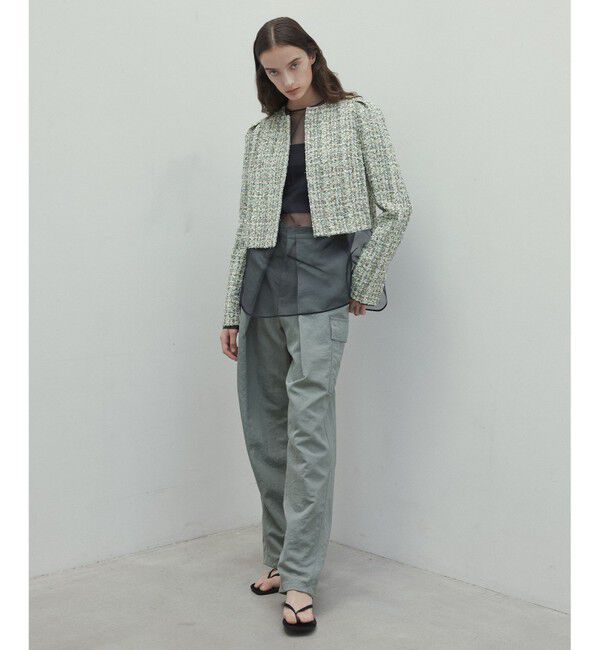 BEIGE,「ERICA / シルクシースルークルーネックブラウス」|シャツ・ブラウス|