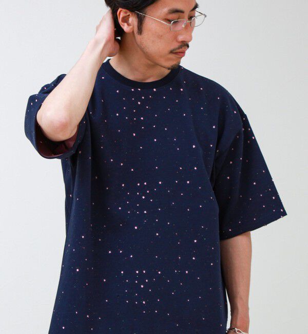 GLOSTER「星穴ネップボンディング クルーネックTシャツ」|Tシャツ・カットソー|