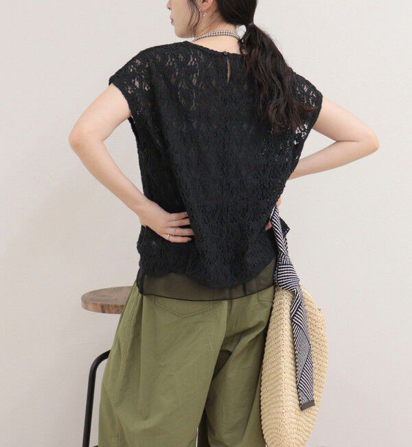 fredy emue「レースレイヤードフレンチプルオーバー」|Tシャツ・カットソー|